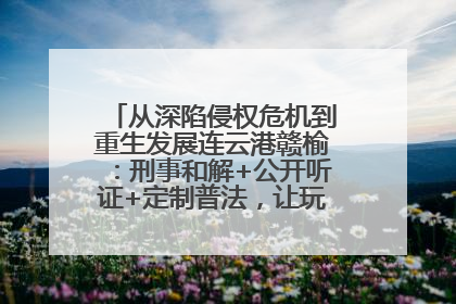 从深陷侵权危机到重生发展连云港赣榆：刑事和解+公开听证+定制普法，让玩具公司回到正轨