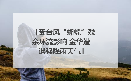 受台风“蝴蝶”残余环流影响 金华遭遇强降雨天气