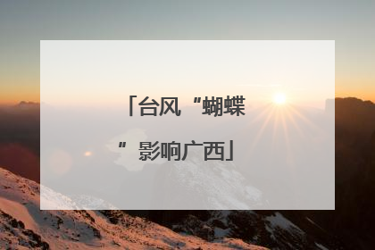 台风“蝴蝶”影响广西
