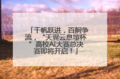 千帆跃进，百舸争流，“天翼云息壤杯”高校AI大赛总决赛即将开启！