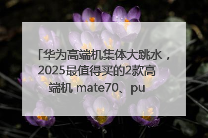 华为高端机集体大跳水，2025最值得买的2款高端机 mate70、pura70如何选？