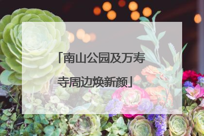 南山公园及万寿寺周边焕新颜