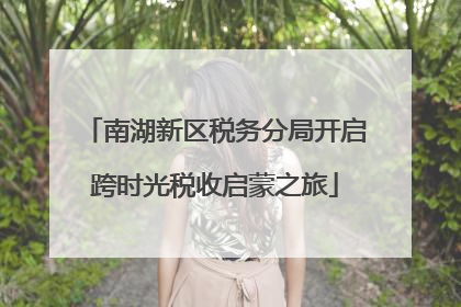 南湖新区税务分局开启跨时光税收启蒙之旅