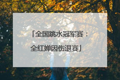 全国跳水冠军赛：全红婵因伤退赛