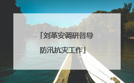 刘革安调研督导防汛抗灾工作