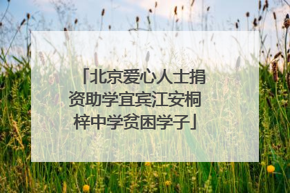 北京爱心人士捐资助学宜宾江安桐梓中学贫困学子