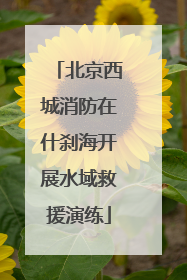 北京西城消防在什刹海开展水域救援演练