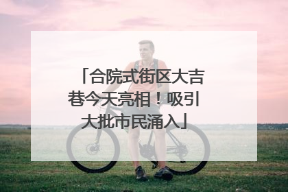 合院式街区大吉巷今天亮相！吸引大批市民涌入