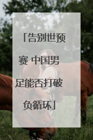 告别世预赛 中国男足能否打破负循环