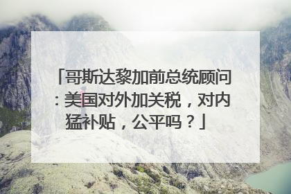 哥斯达黎加前总统顾问：美国对外加关税，对内猛补贴，公平吗？