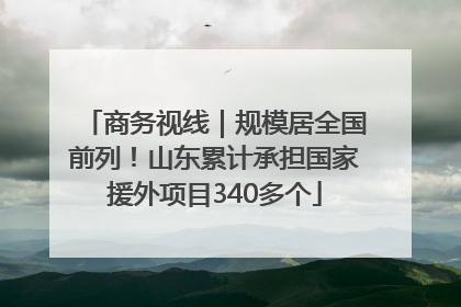 商务视线｜规模居全国前列！山东累计承担国家援外项目340多个