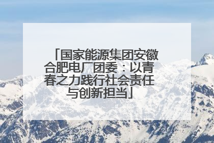 国家能源集团安徽合肥电厂团委：以青春之力践行社会责任与创新担当
