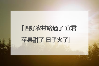 四好农村路通了 宜君苹果甜了 日子火了
