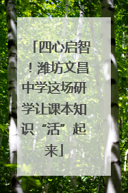 四心启智！潍坊文昌中学这场研学让课本知识“活”起来