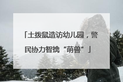 土拨鼠造访幼儿园，警民协力智擒“萌兽”