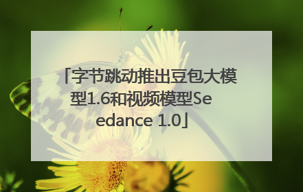 字节跳动推出豆包大模型1.6和视频模型Seedance 1.0