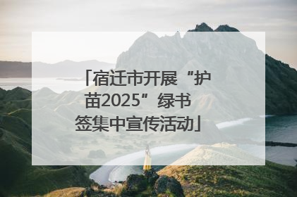 宿迁市开展“护苗2025”绿书签集中宣传活动