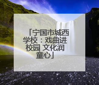 宁国市城西学校：戏曲进校园 文化润童心