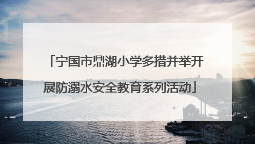 宁国市鼎湖小学多措并举开展防溺水安全教育系列活动