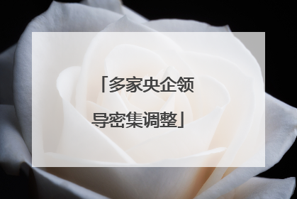多家央企领导密集调整