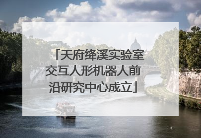 天府绛溪实验室交互人形机器人前沿研究中心成立