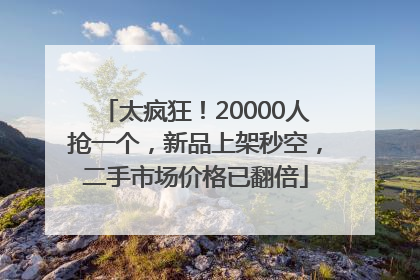 太疯狂！20000人抢一个，新品上架秒空，二手市场价格已翻倍