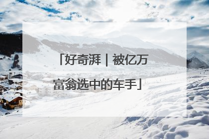 好奇湃｜被亿万富翁选中的车手