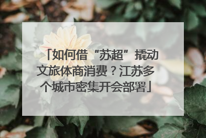 如何借“苏超”撬动文旅体商消费？江苏多个城市密集开会部署