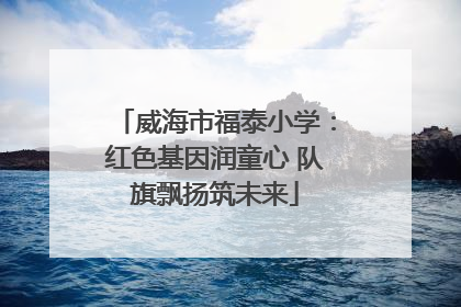 威海市福泰小学：红色基因润童心 队旗飘扬筑未来