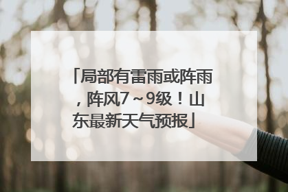 局部有雷雨或阵雨，阵风7～9级！山东最新天气预报