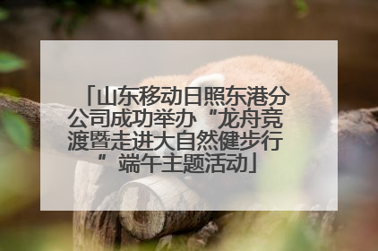 山东移动日照东港分公司成功举办“龙舟竞渡暨走进大自然健步行”端午主题活动