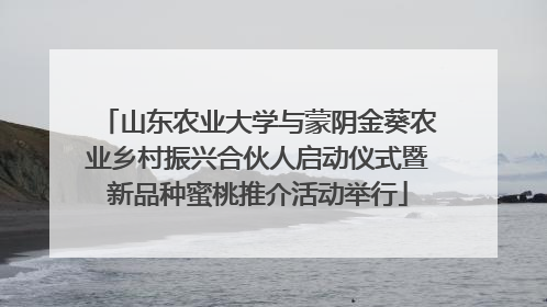 山东农业大学与蒙阴金葵农业乡村振兴合伙人启动仪式暨新品种蜜桃推介活动举行