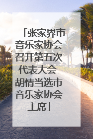 张家界市音乐家协会召开第五次代表大会 胡情当选市音乐家协会主席