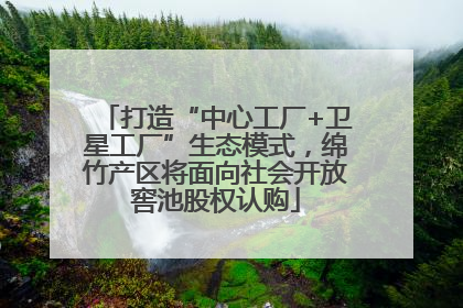 打造“中心工厂+卫星工厂”生态模式，绵竹产区将面向社会开放窖池股权认购
