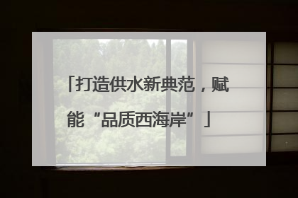 打造供水新典范，赋能“品质西海岸”