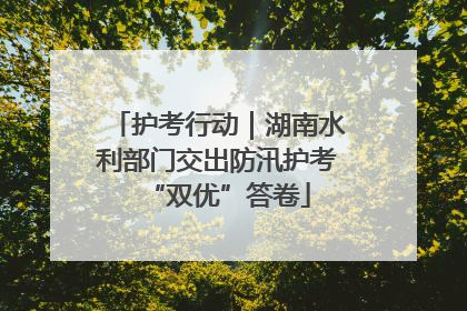 护考行动｜湖南水利部门交出防汛护考“双优”答卷