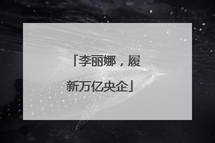 李丽娜，履新万亿央企