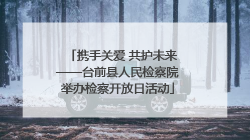 携手关爱 共护未来——台前县人民检察院举办检察开放日活动