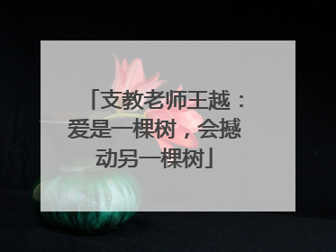 支教老师王越：爱是一棵树，会撼动另一棵树