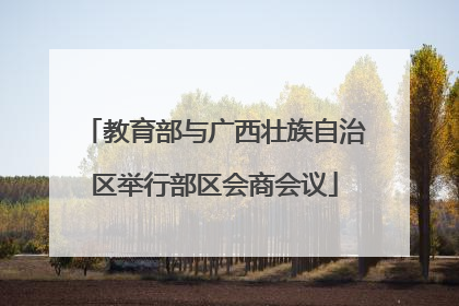教育部与广西壮族自治区举行部区会商会议