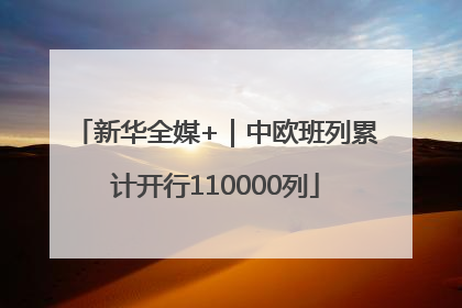 新华全媒+｜中欧班列累计开行110000列