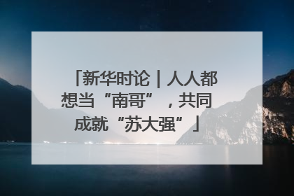 新华时论｜人人都想当“南哥”，共同成就“苏大强”