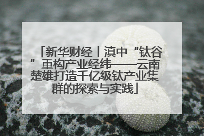 新华财经丨滇中“钛谷”重构产业经纬——云南楚雄打造千亿级钛产业集群的探索与实践