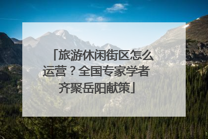 旅游休闲街区怎么运营？全国专家学者齐聚岳阳献策