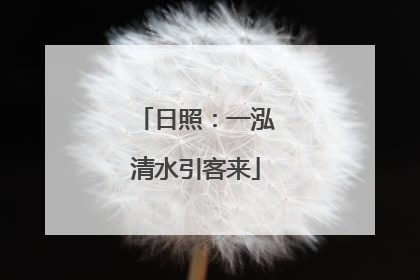 日照:一泓清水引客来