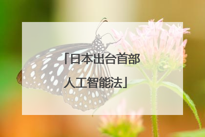 日本出台首部人工智能法