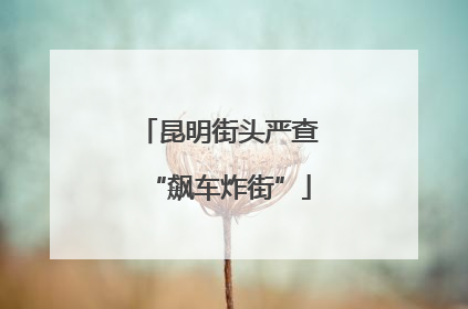 昆明街头严查“飙车炸街”
