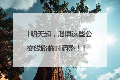明天起，淄博这些公交线路临时调整！