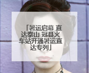 暑运启幕 直达泰山 冠县火车站开通暑运直达专列