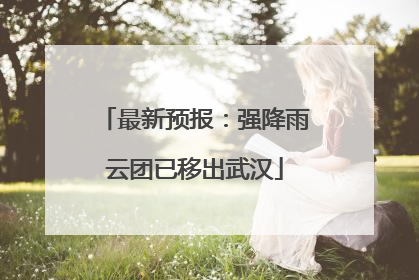 最新预报：强降雨云团已移出武汉